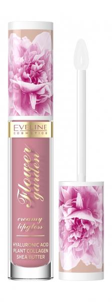 Eveline Flower Garden Creamy Lipgloss&nbsp;Кремовый блеск для губ с гиалуроновой кислотой и маслом ши | 01
