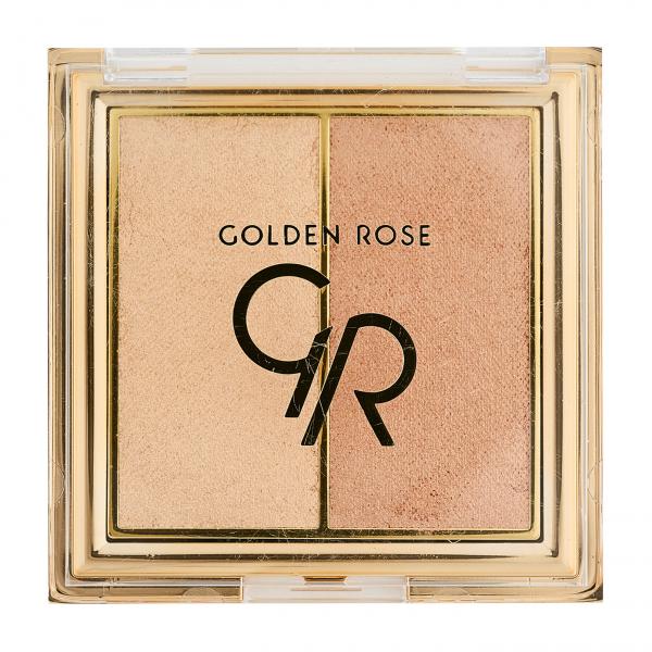 Golden Rose So Glow! Highlighter Duo&nbsp;Пудровый хайлайтер для лица | 102 Sunshine